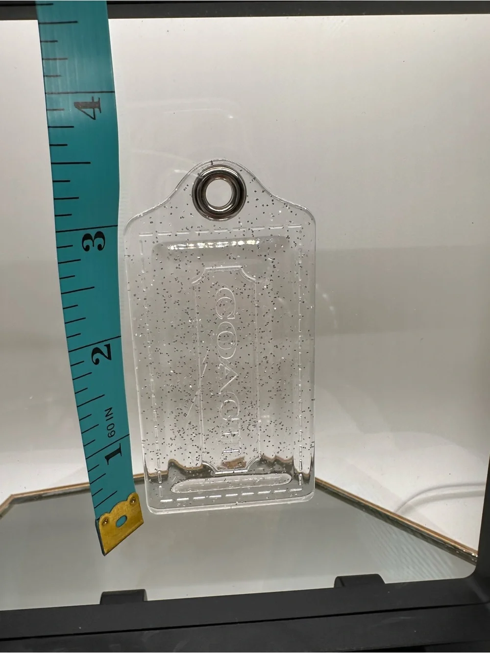 COACH Poppy Clear sparkle Luggage Tag - Clear